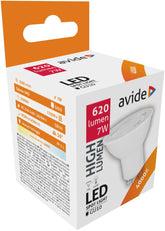 Avide Λάμπα LED Σποτ Αλουμίνιο + Πλαστικό 7W GU10 36° Λευκό 4000K Super High Lumen